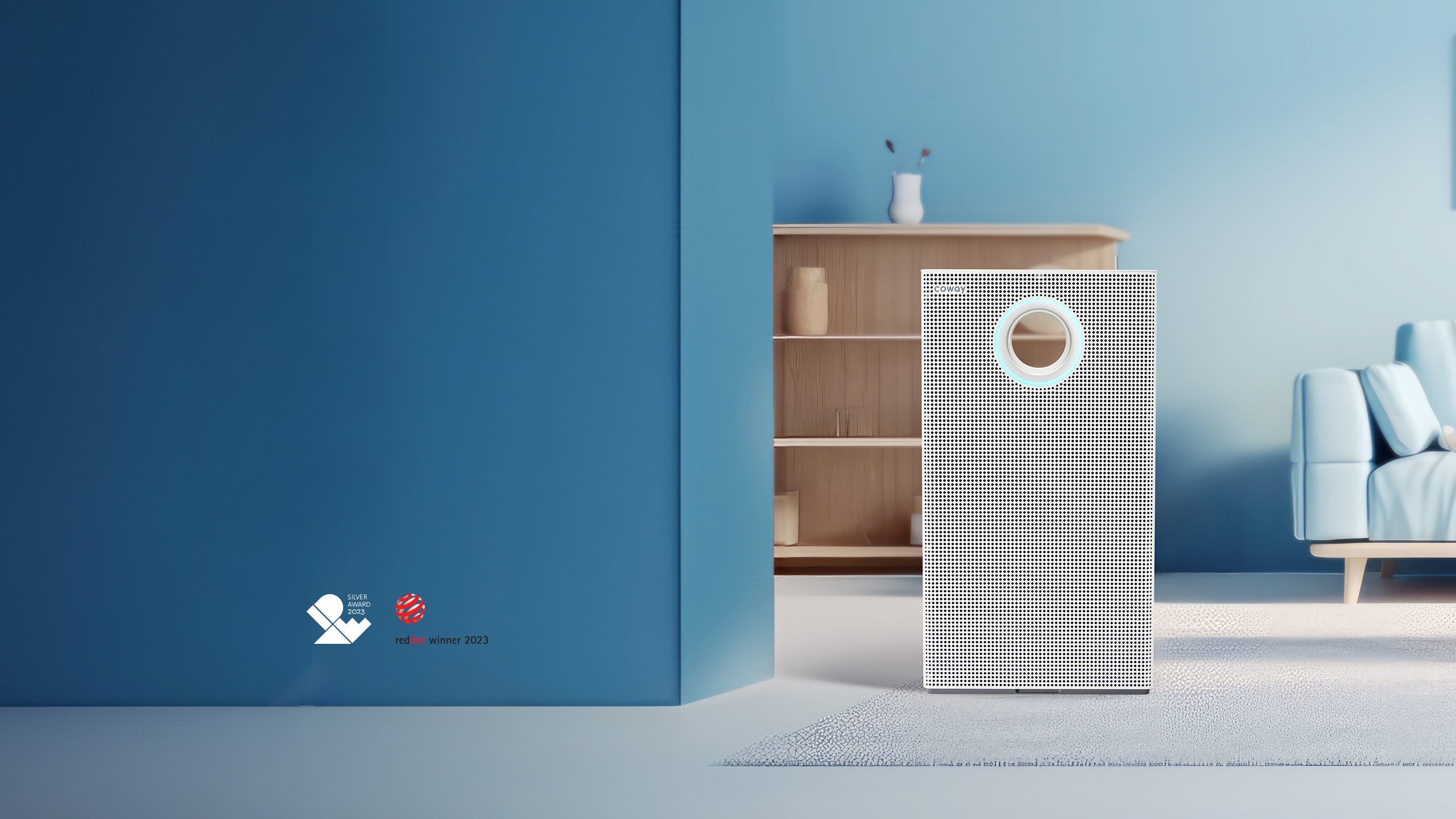 เครื่องฟอกอากาศ Coway โคเวย์ สตอร์ม 2 Storm II 50 ตร.ม. PM 2.5 Copper HEPA Filter H13 Sleep Mode AP-1523D