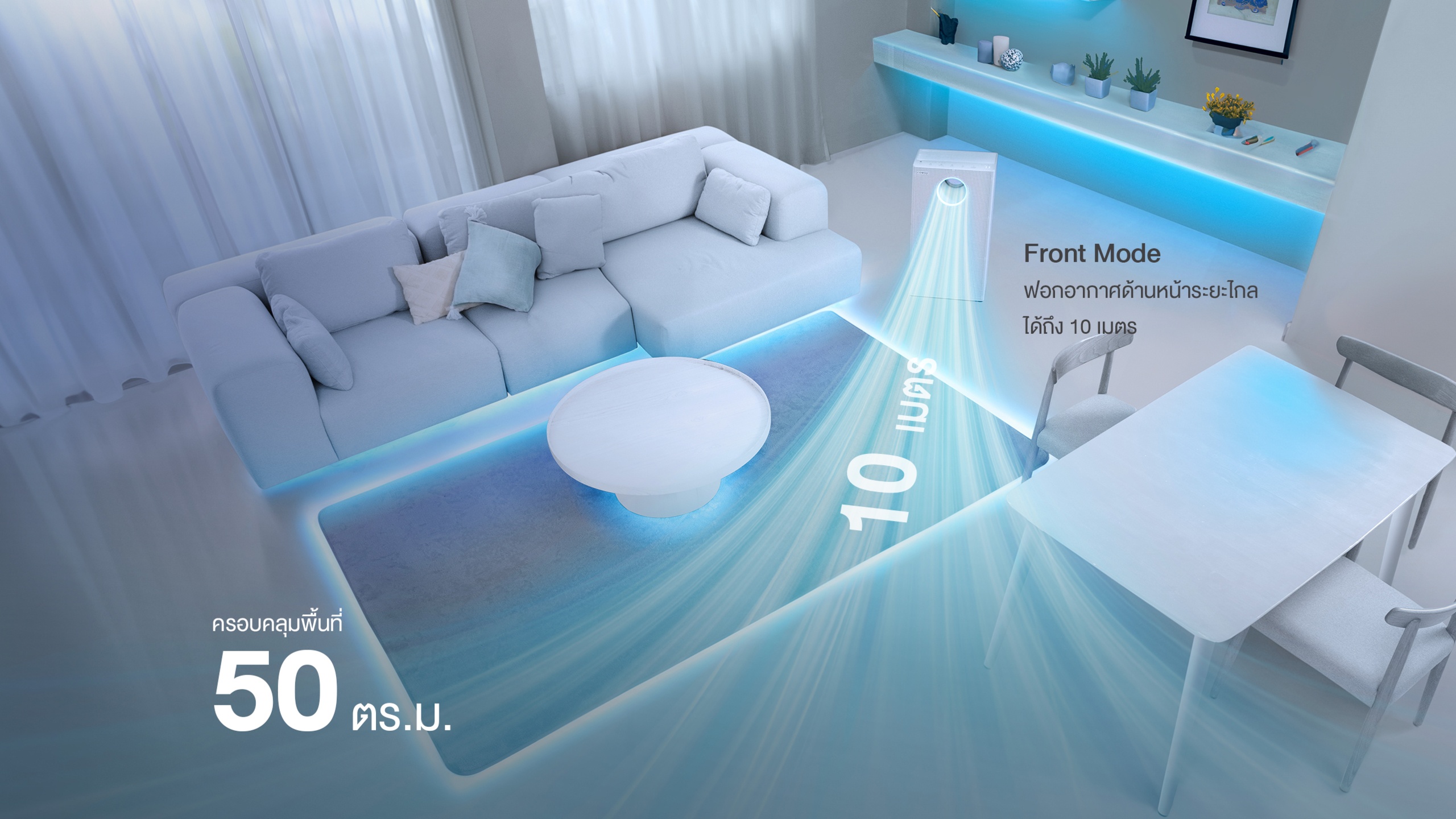 เครื่องฟอกอากาศ Coway โคเวย์ สตอร์ม 2 Storm II 50 ตร.ม. PM 2.5 Copper HEPA Filter H13 Sleep Mode AP-1523D